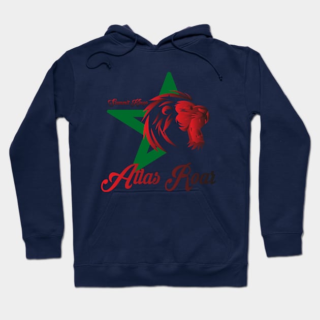 Atlas Lion Morocan Proud Morocco's  Atlas Lions Flags and Souvenirs Unveiled Hoodie by Mirak-store 